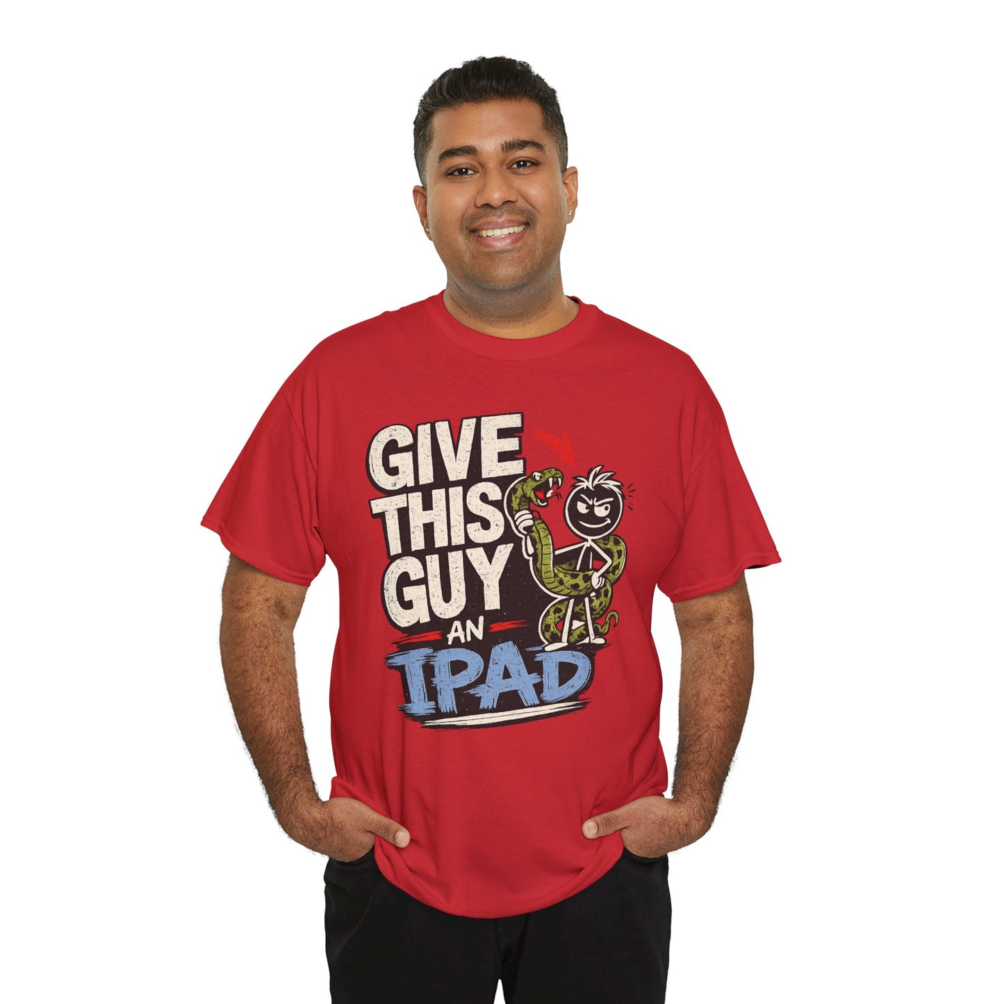 Give This Guy An iPad T-Shirt — Funny Gamer/Tech Graphic Tee