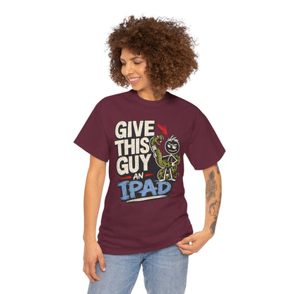 Give This Guy An iPad T-Shirt — Funny Gamer/Tech Graphic Tee