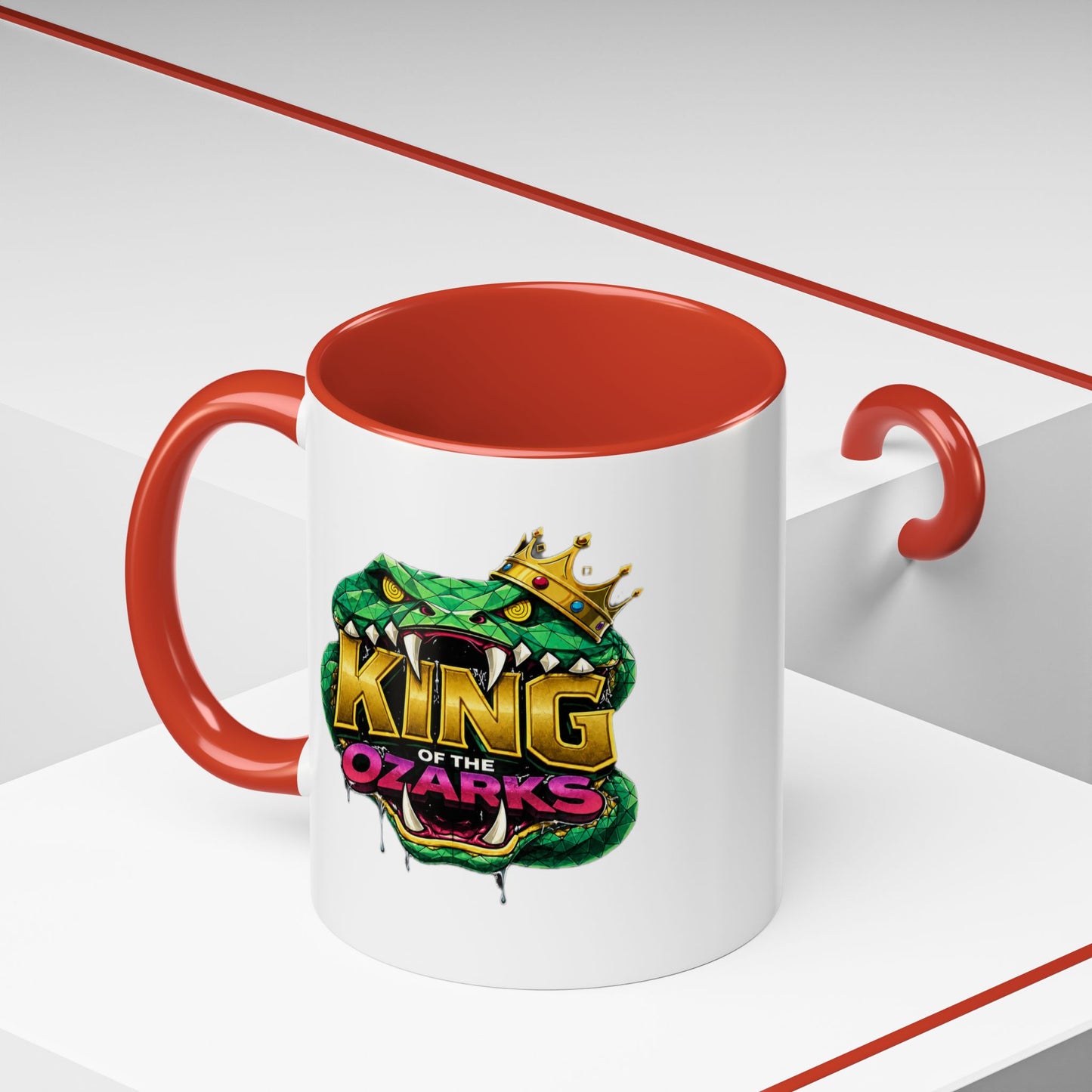 King of the Ozarks Coffee Mug — Crowned Snake Accent Mug (11/15oz)