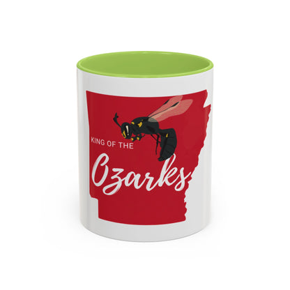 Ozarks Wasp Accent Coffee Mug — "King of the Ozarks" 11/15oz