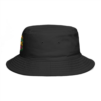 King Cobra Bucket Hat — Retro Snake Crown Graphic
