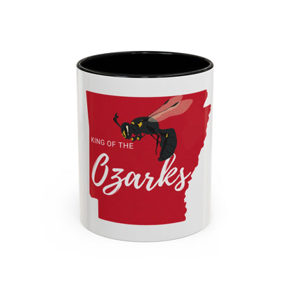Ozarks Wasp Accent Coffee Mug — "King of the Ozarks" 11/15oz