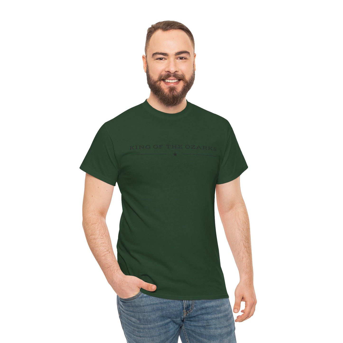 King of the Ozarks T-Shirt — Minimal Vintage Typography White Tee