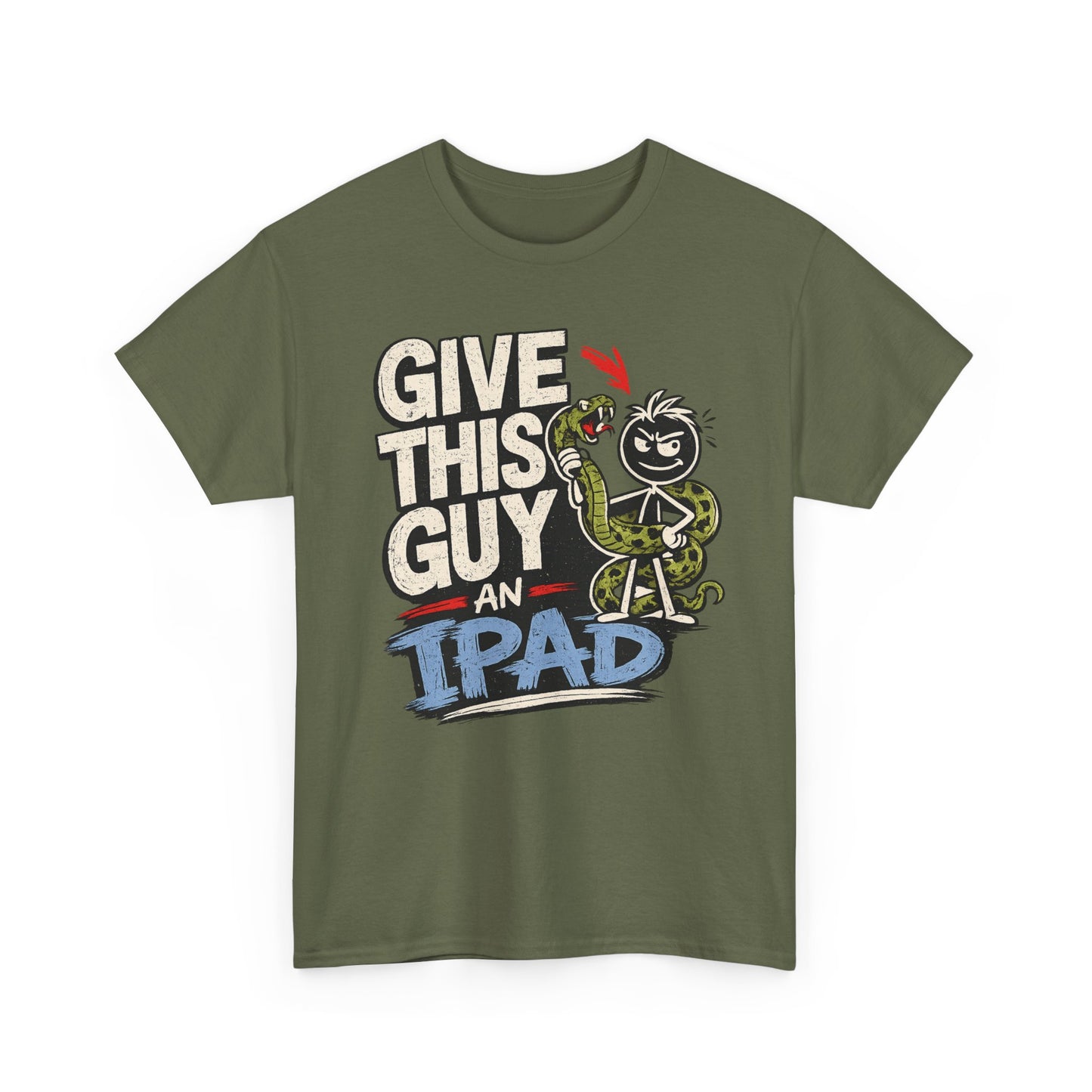 Give This Guy An iPad T-Shirt — Funny Gamer/Tech Graphic Tee