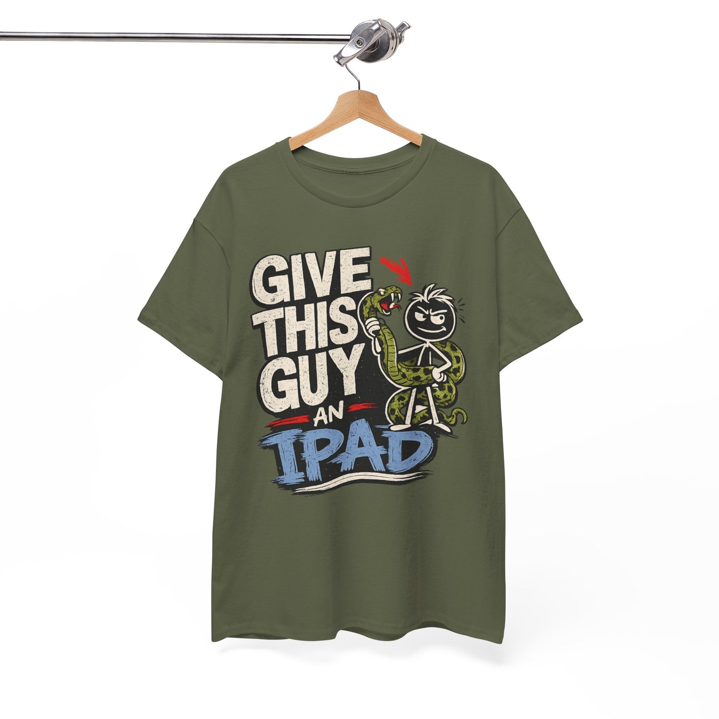 Give This Guy An iPad T-Shirt — Funny Gamer/Tech Graphic Tee