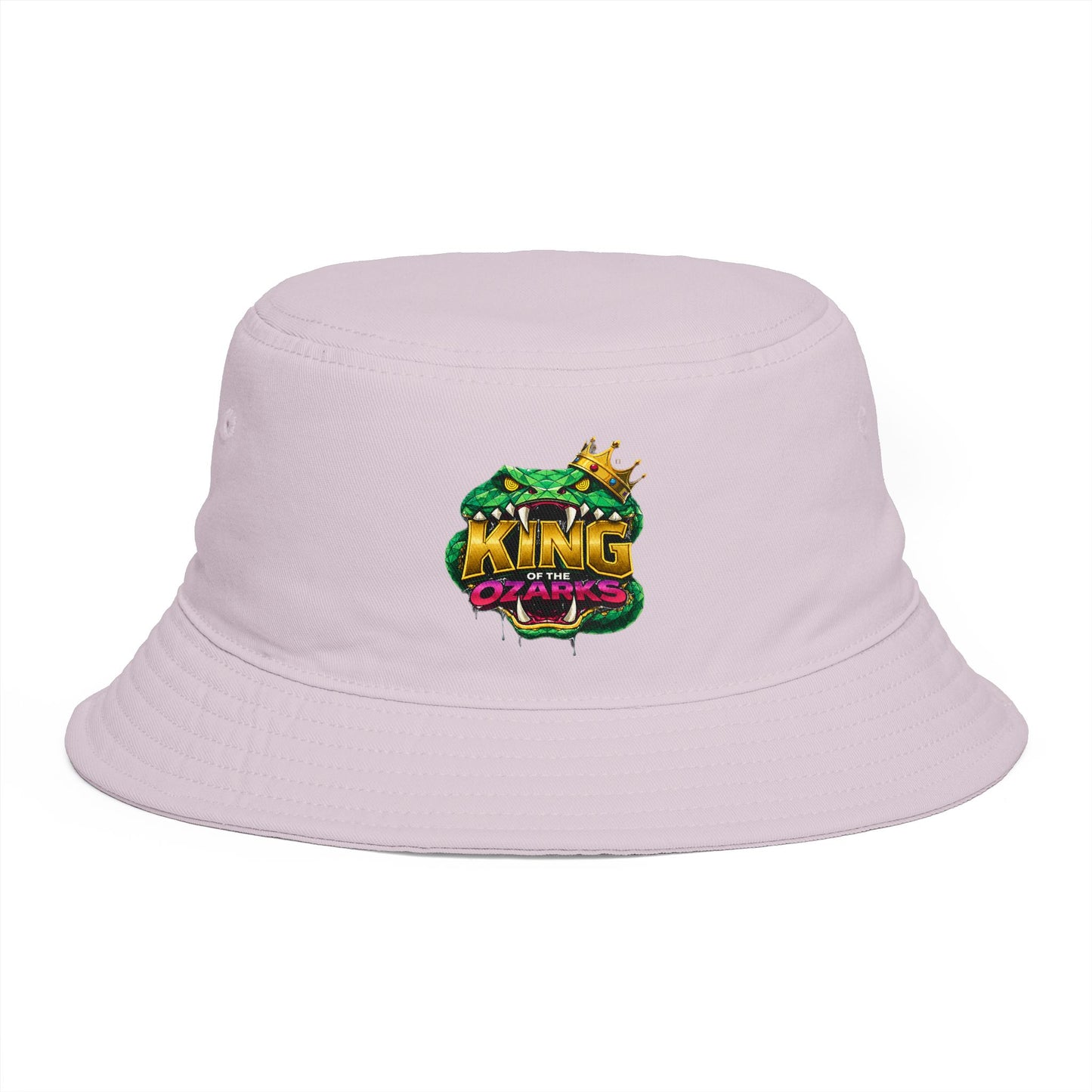 King Cobra Bucket Hat — Retro Snake Crown Graphic