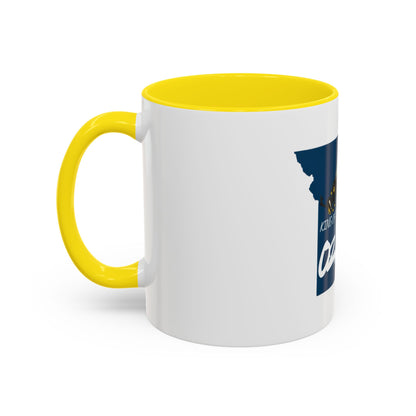 King of the Ozarks Coffee Mug — Missouri State Map with Hornet Design