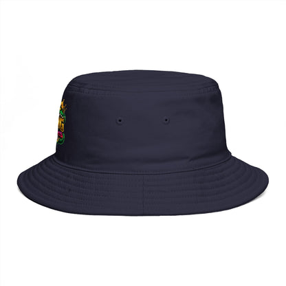 King Cobra Bucket Hat — Retro Snake Crown Graphic