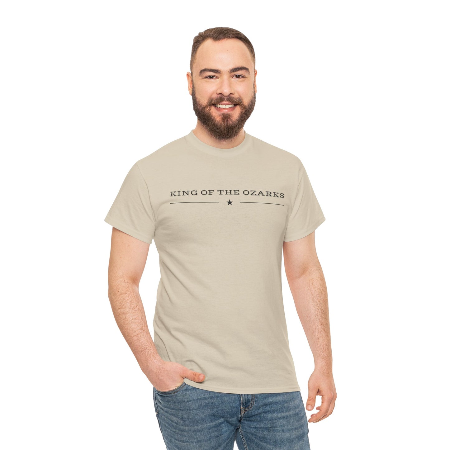 King of the Ozarks T-Shirt — Minimal Vintage Typography White Tee
