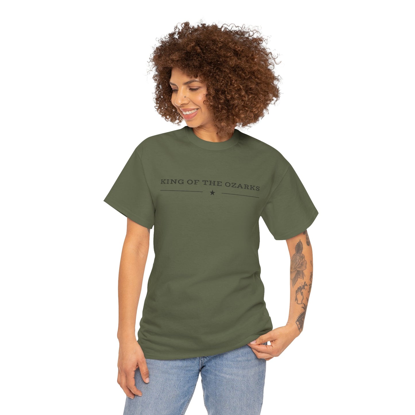 King of the Ozarks T-Shirt — Minimal Vintage Typography White Tee