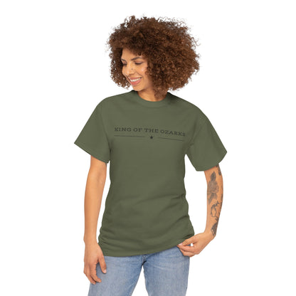 King of the Ozarks T-Shirt — Minimal Vintage Typography White Tee