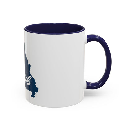 King of the Ozarks Coffee Mug — Missouri State Map with Hornet Design