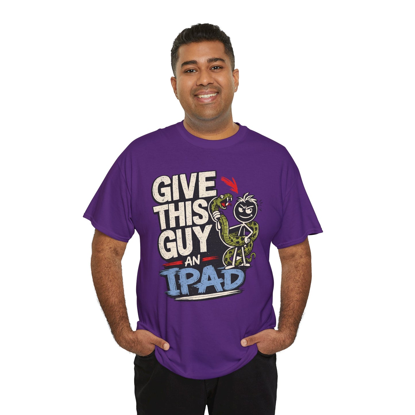Give This Guy An iPad T-Shirt — Funny Gamer/Tech Graphic Tee