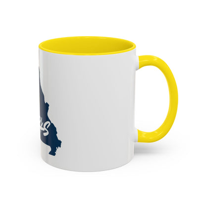 King of the Ozarks Coffee Mug — Missouri State Map with Hornet Design