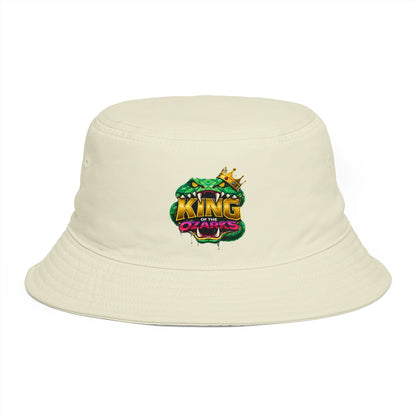 King Cobra Bucket Hat — Retro Snake Crown Graphic