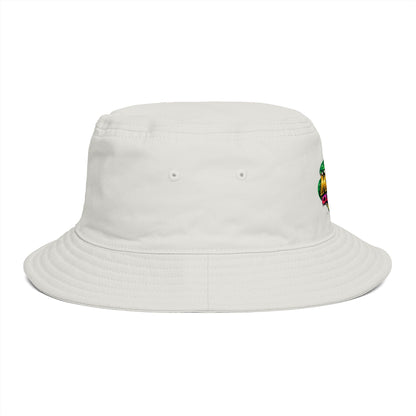 King Cobra Bucket Hat — Retro Snake Crown Graphic
