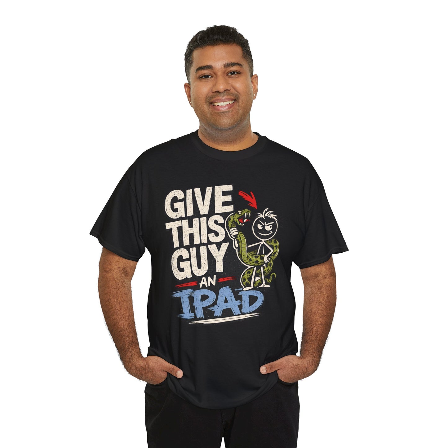 Give This Guy An iPad T-Shirt — Funny Gamer/Tech Graphic Tee