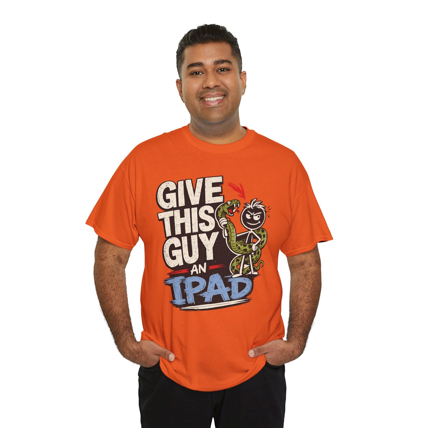 Give This Guy An iPad T-Shirt — Funny Gamer/Tech Graphic Tee