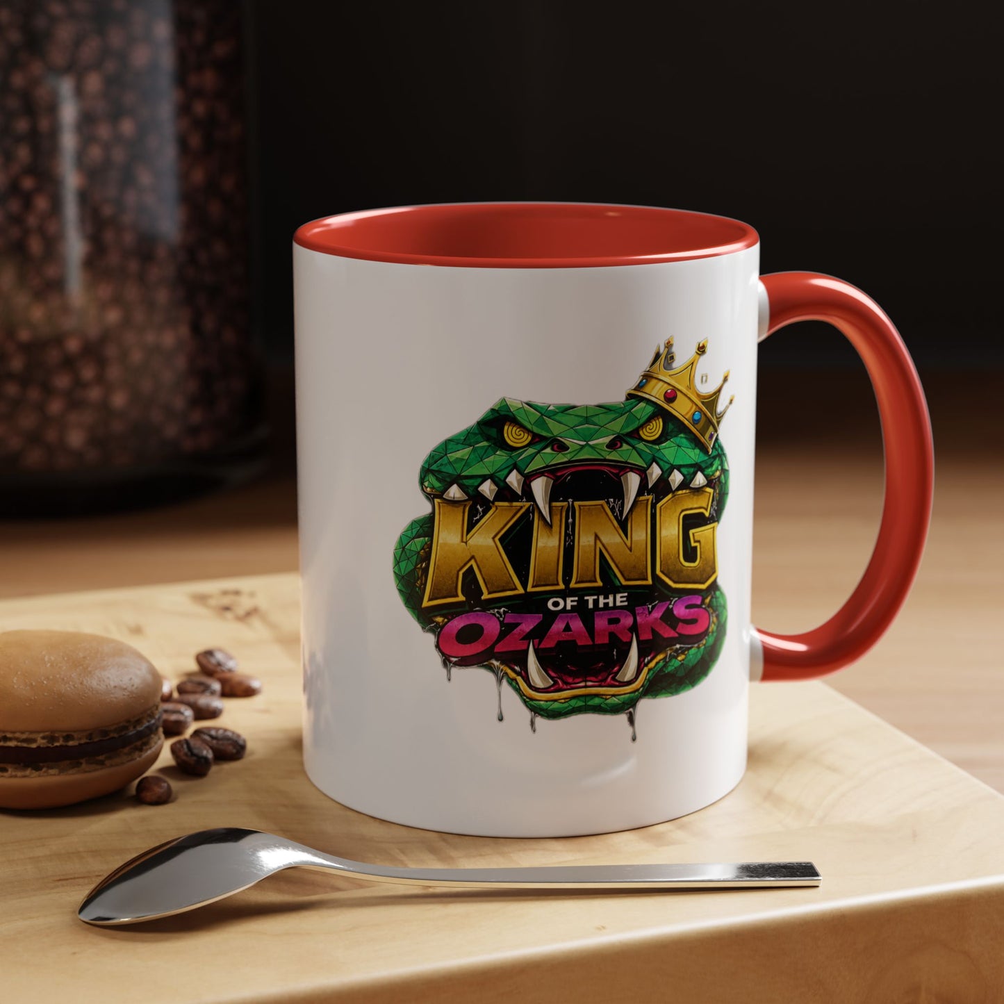 King of the Ozarks Coffee Mug — Crowned Snake Accent Mug (11/15oz)