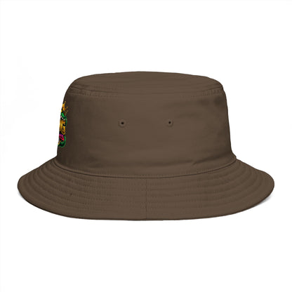 King Cobra Bucket Hat — Retro Snake Crown Graphic