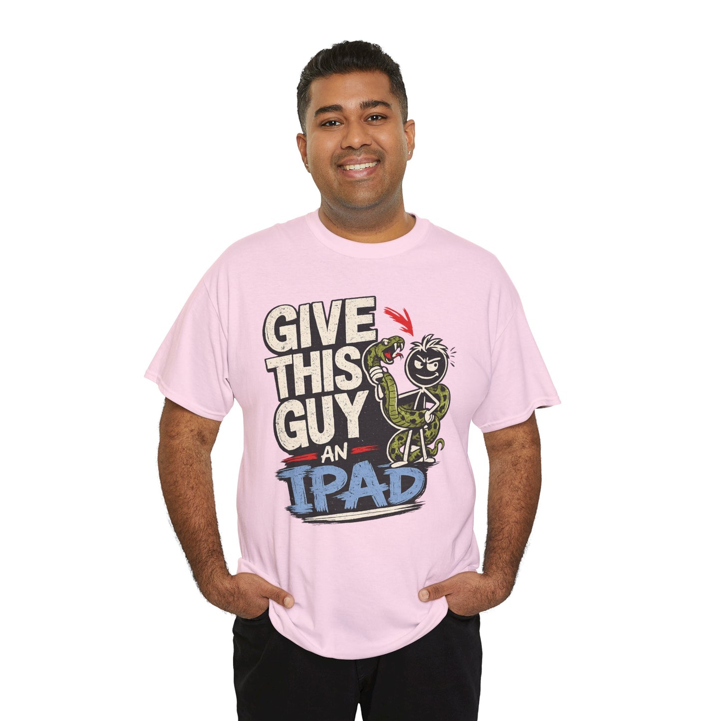 Give This Guy An iPad T-Shirt — Funny Gamer/Tech Graphic Tee