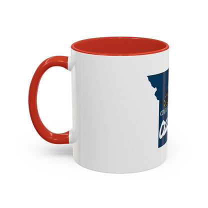 King of the Ozarks Coffee Mug — Missouri State Map with Hornet Design