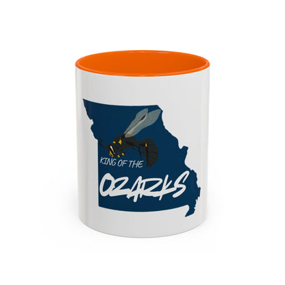 King of the Ozarks Coffee Mug — Missouri State Map with Hornet Design