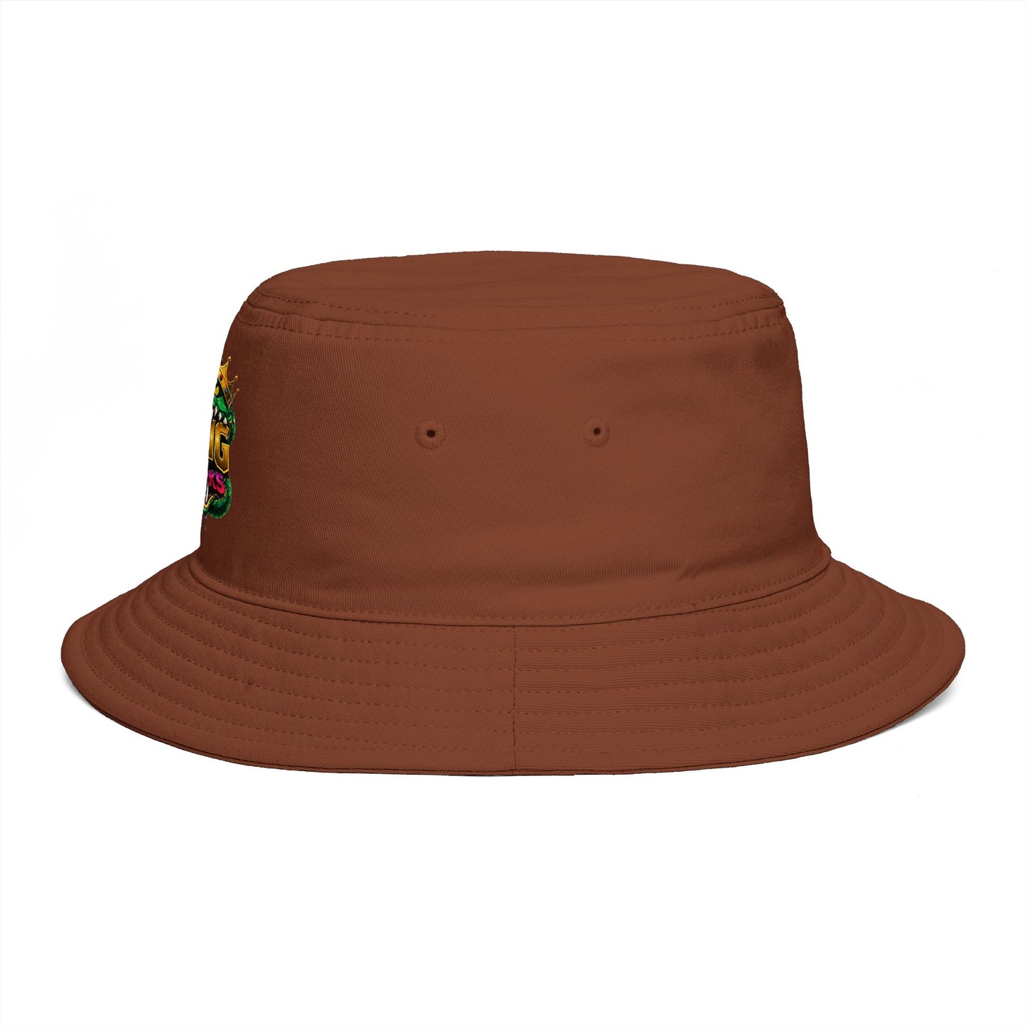 King Cobra Bucket Hat — Retro Snake Crown Graphic