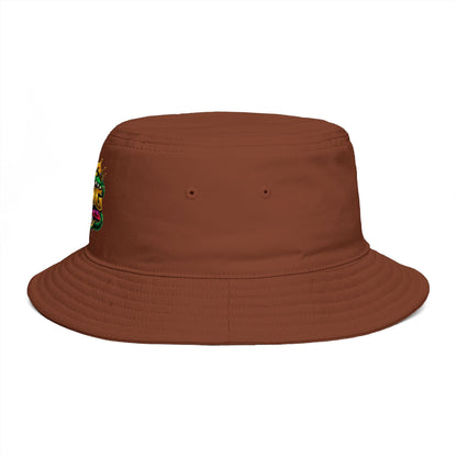 King Cobra Bucket Hat — Retro Snake Crown Graphic