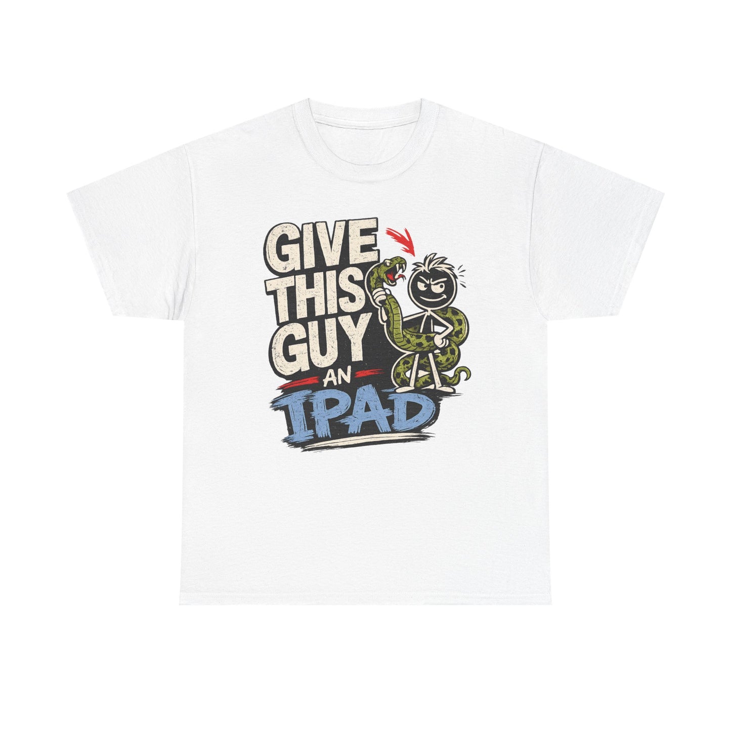 Give This Guy An iPad T-Shirt — Funny Gamer/Tech Graphic Tee