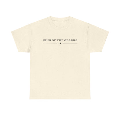 King of the Ozarks T-Shirt — Minimal Vintage Typography White Tee