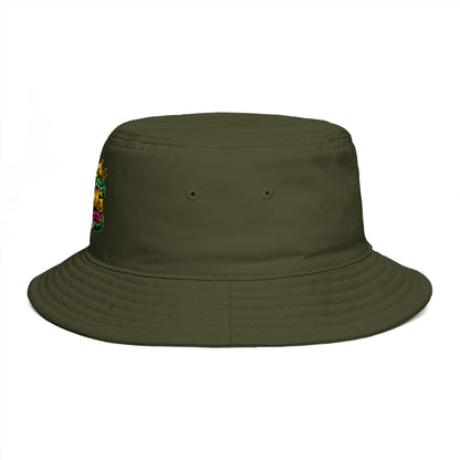 King Cobra Bucket Hat — Retro Snake Crown Graphic