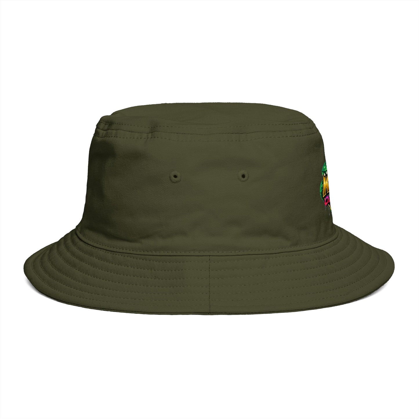 King Cobra Bucket Hat — Retro Snake Crown Graphic