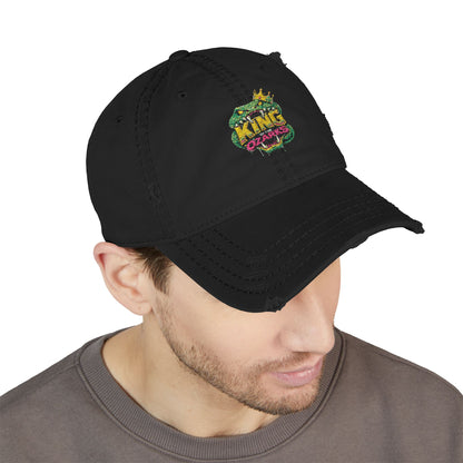 KING OF THE OZARKS Logo Distressed Embroidered Dad Hat — Colorful Floral Logo Cap