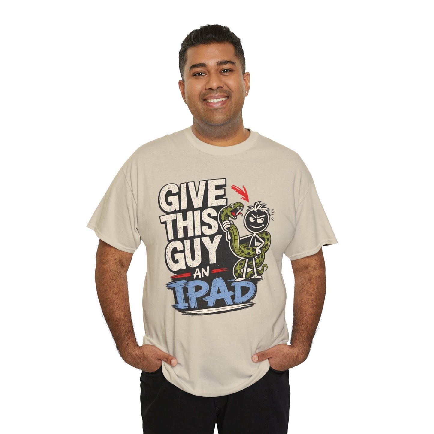 Give This Guy An iPad T-Shirt — Funny Gamer/Tech Graphic Tee