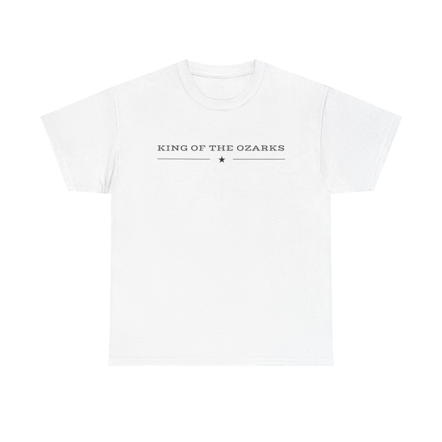 King of the Ozarks T-Shirt — Minimal Vintage Typography White Tee