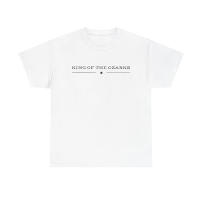 King of the Ozarks T-Shirt — Minimal Vintage Typography White Tee