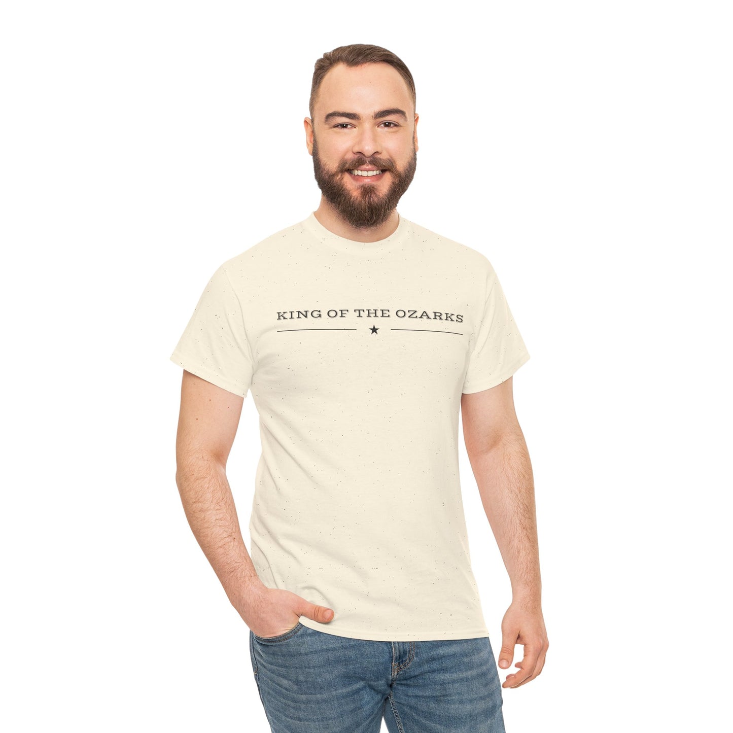 King of the Ozarks T-Shirt — Minimal Vintage Typography White Tee