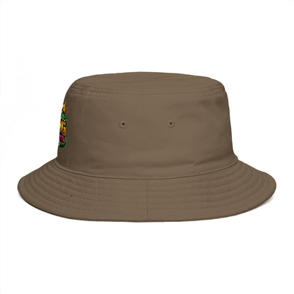 King Cobra Bucket Hat — Retro Snake Crown Graphic