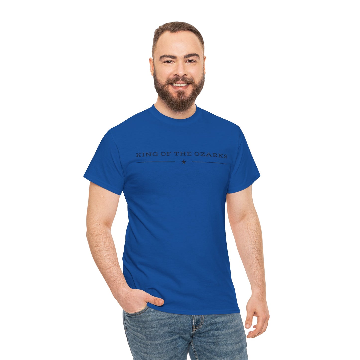King of the Ozarks T-Shirt — Minimal Vintage Typography White Tee