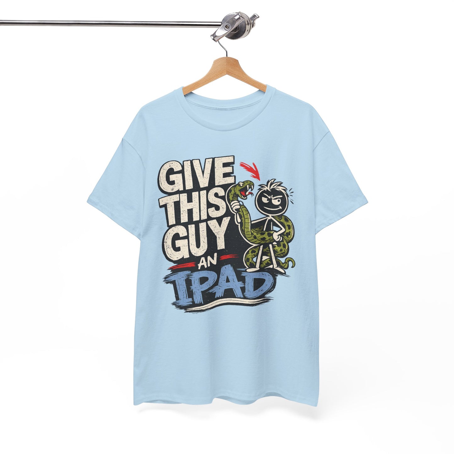 Give This Guy An iPad T-Shirt — Funny Gamer/Tech Graphic Tee