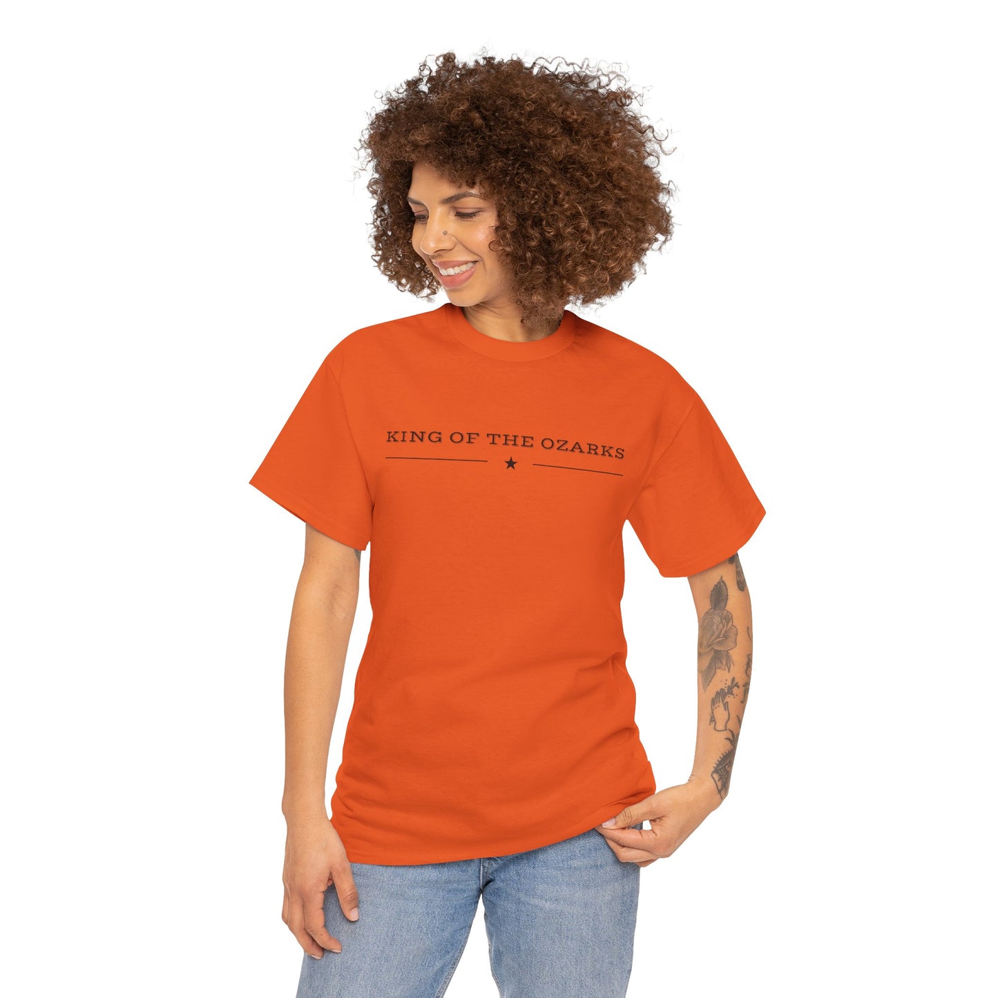 King of the Ozarks T-Shirt — Minimal Vintage Typography White Tee