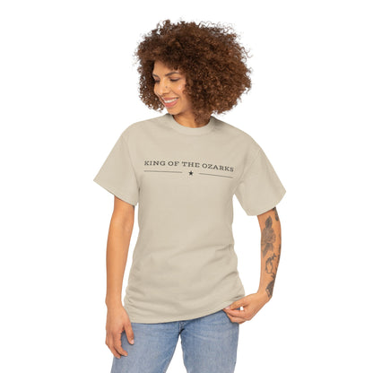 King of the Ozarks T-Shirt — Minimal Vintage Typography White Tee