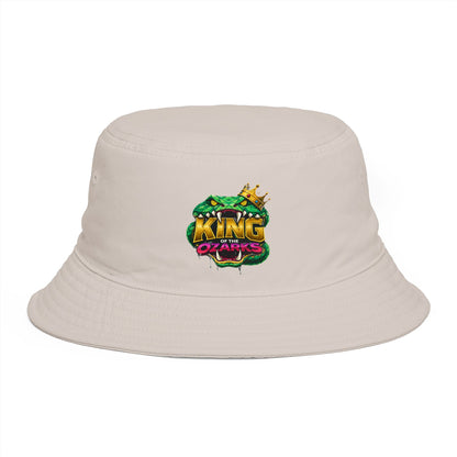 King Cobra Bucket Hat — Retro Snake Crown Graphic