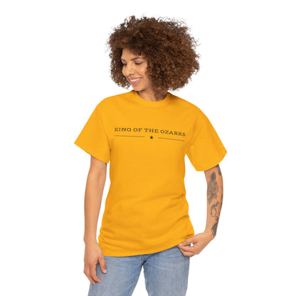 King of the Ozarks T-Shirt — Minimal Vintage Typography White Tee