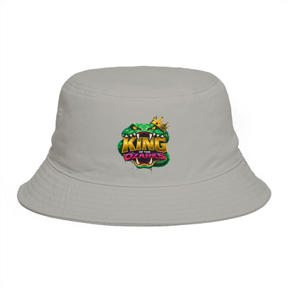 King Cobra Bucket Hat — Retro Snake Crown Graphic