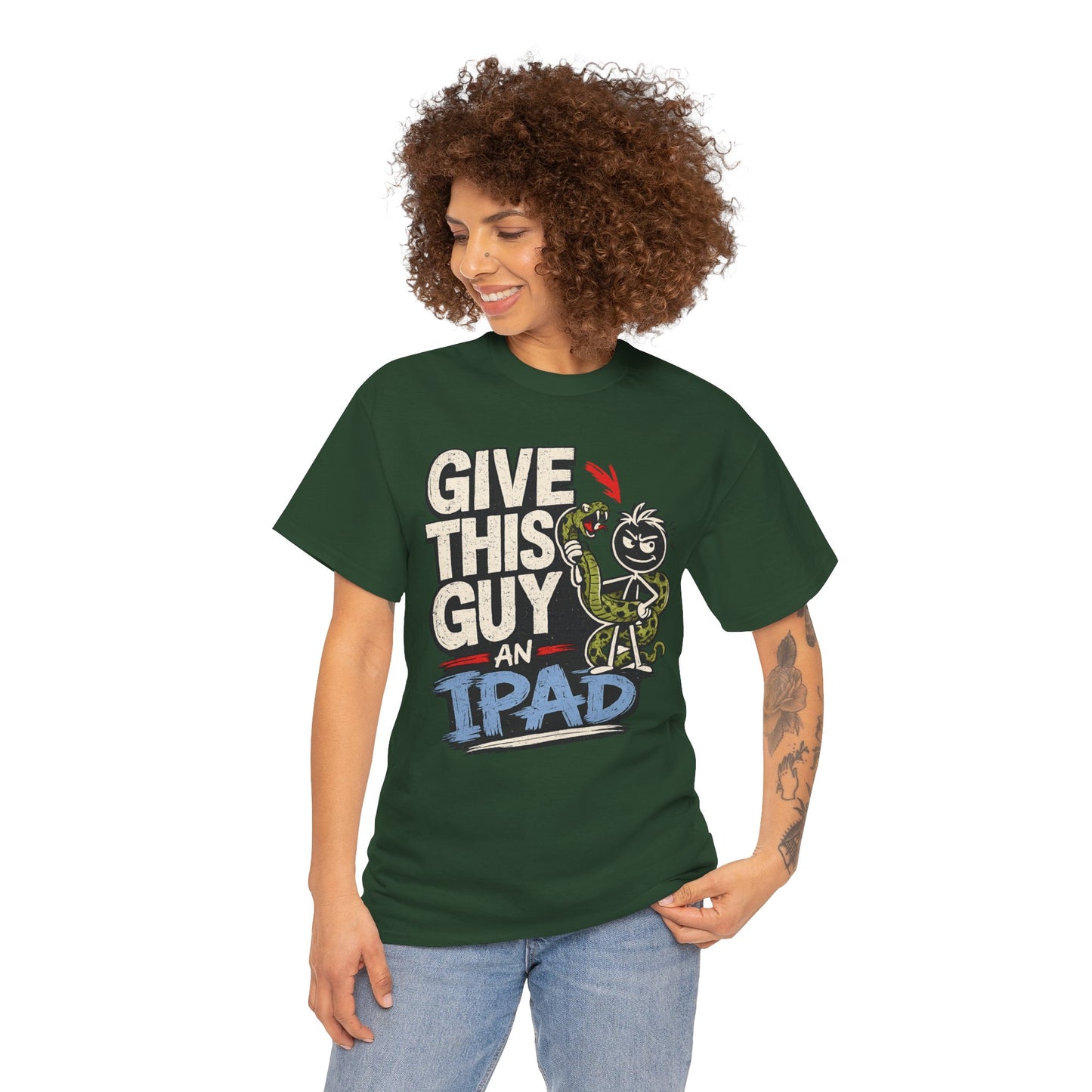 Give This Guy An iPad T-Shirt — Funny Gamer/Tech Graphic Tee