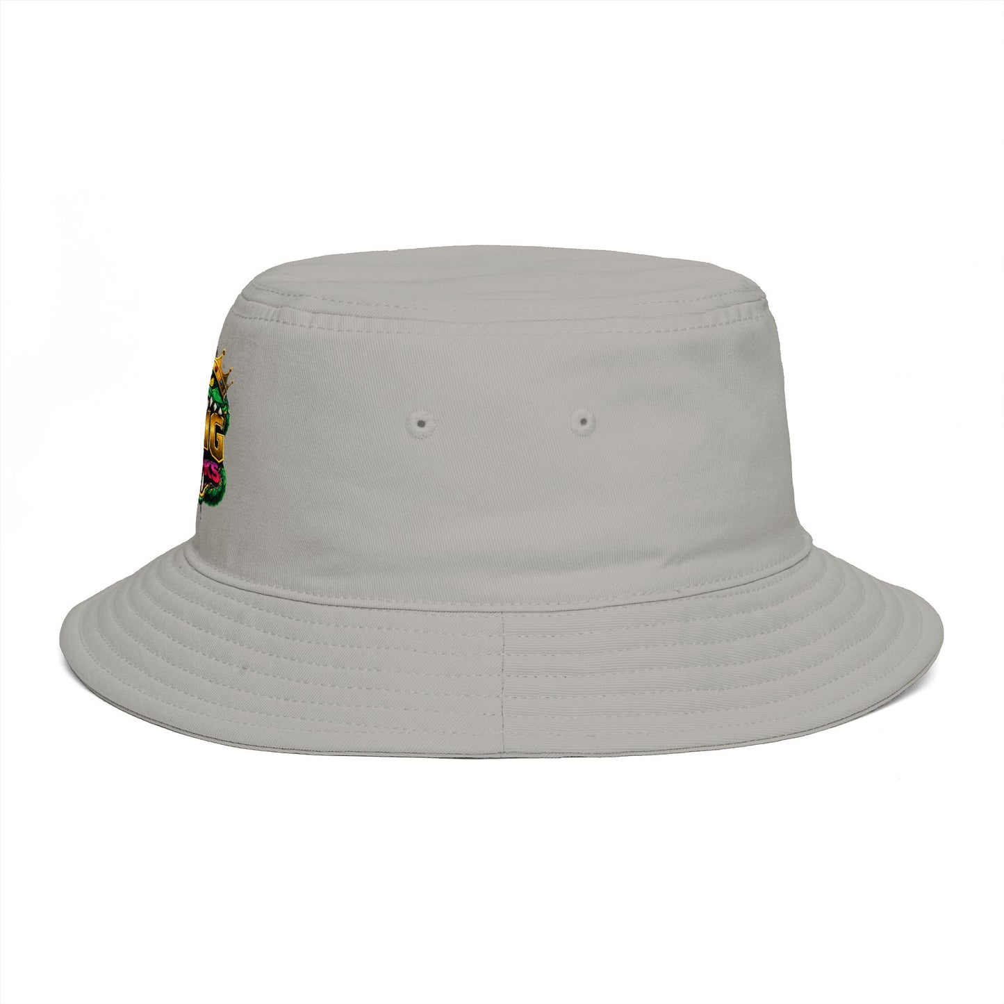 King Cobra Bucket Hat — Retro Snake Crown Graphic
