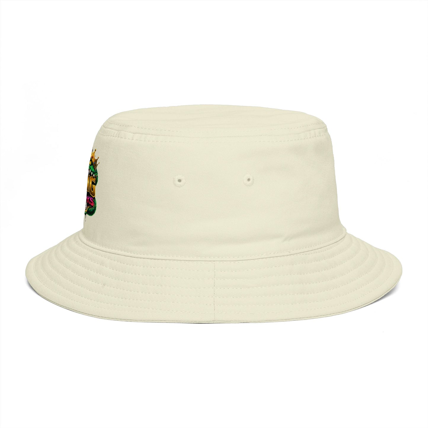 King Cobra Bucket Hat — Retro Snake Crown Graphic