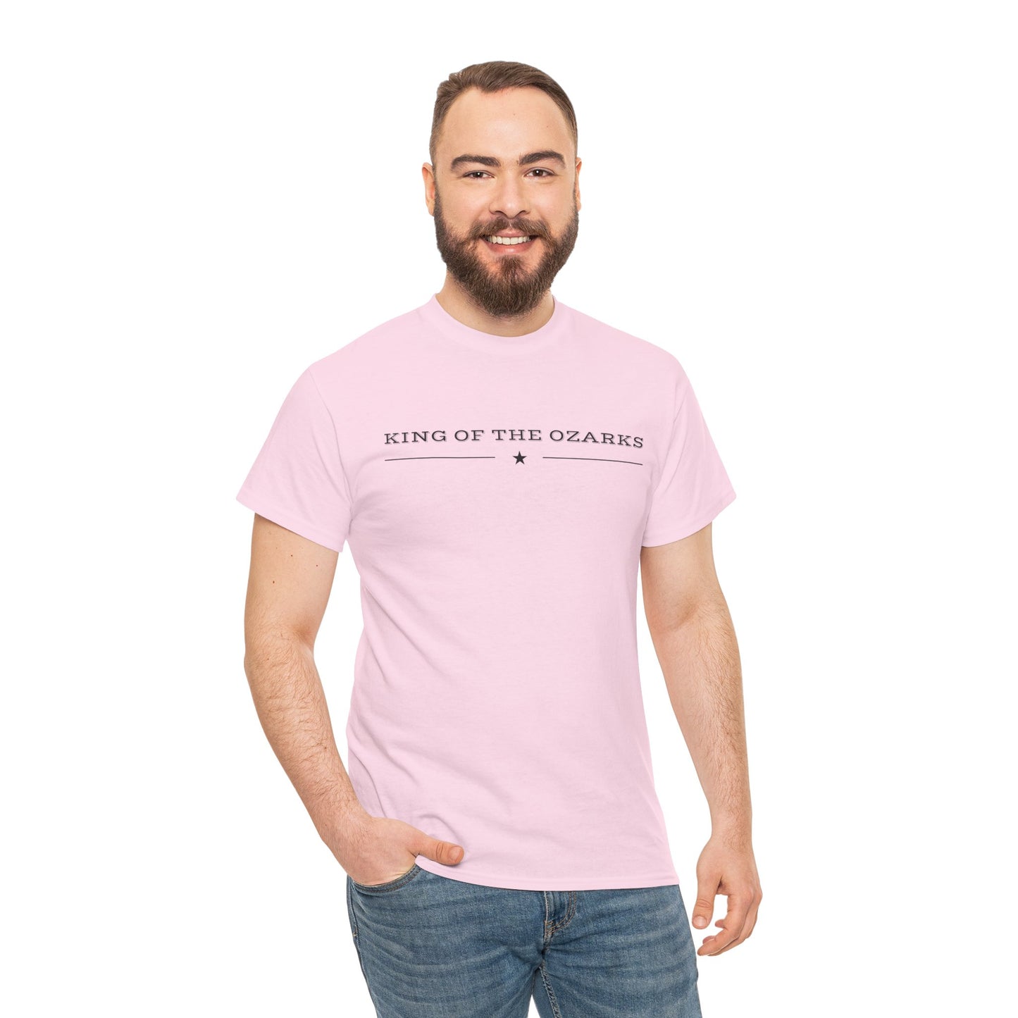 King of the Ozarks T-Shirt — Minimal Vintage Typography White Tee